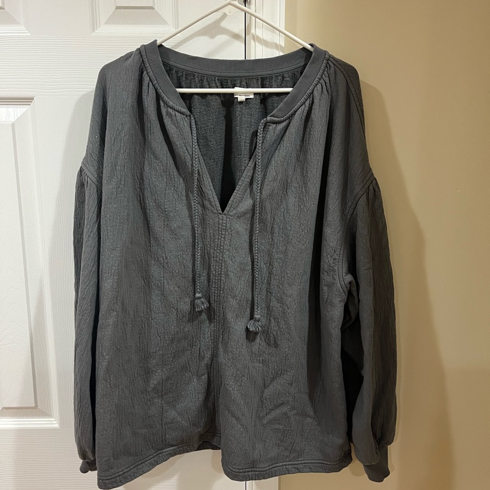 Aerie Charcoal Knit Top